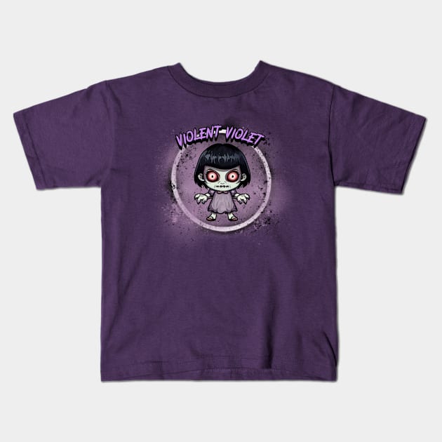 Violent Violet Kids T-Shirt by CTJFDesigns